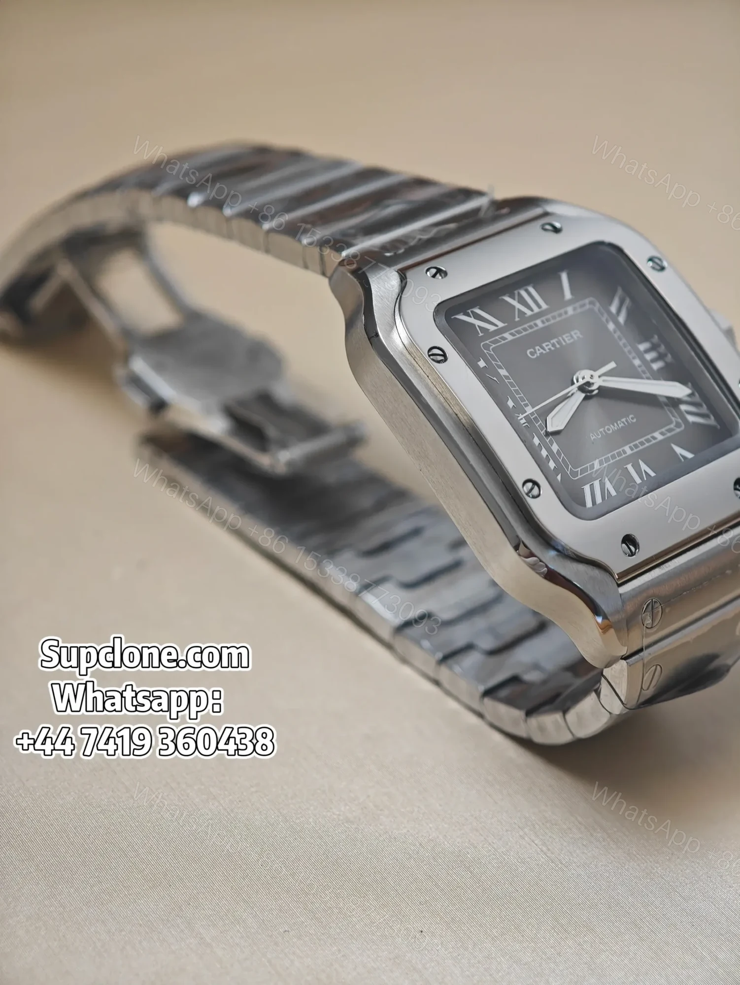 View 3 of Cartier Santos WSSA0029 35.1mm Grey Dial Super Clone Watch