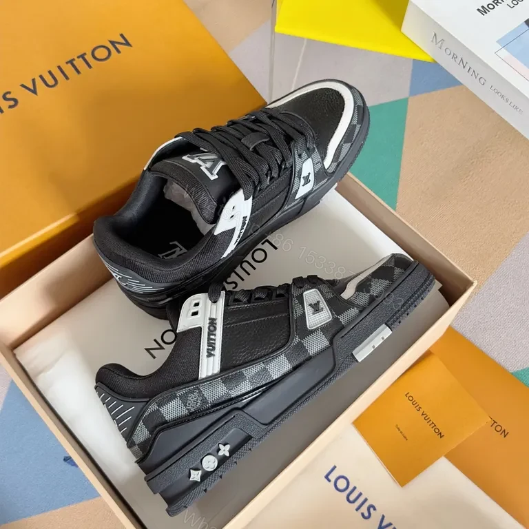 View 5 of Contemporary Luxe High-Tops: Premium Leather, Subtle LV Detail