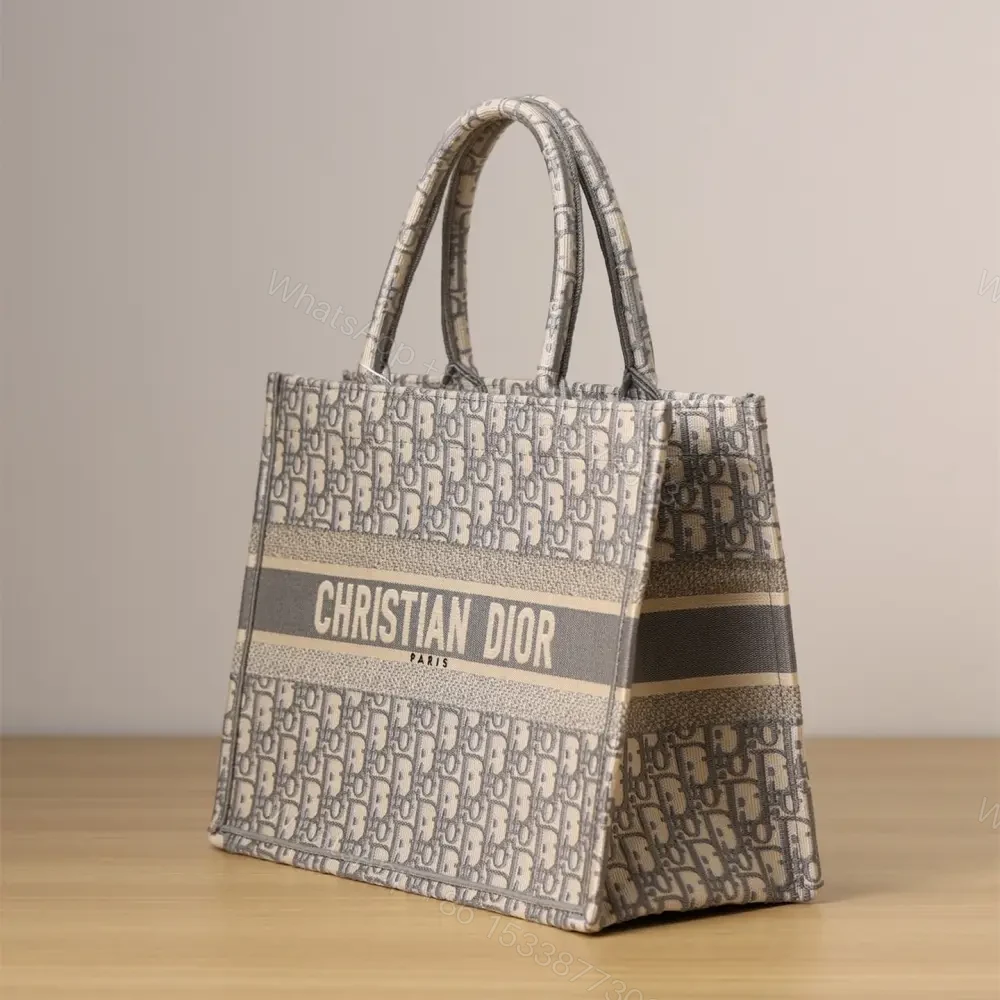 View 3 of 高仿Dior*BookTote系列Oblique印花灰色M免檢版