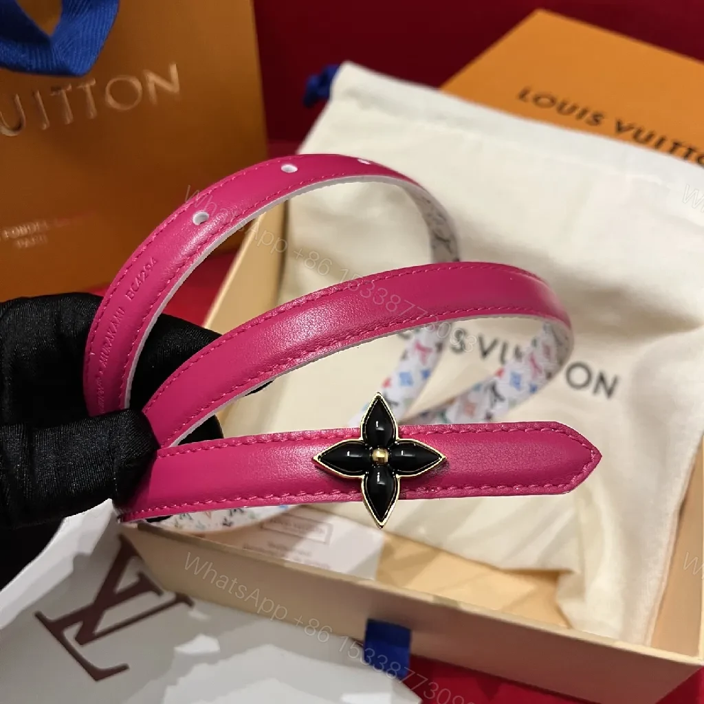 View 4 of Colorful Monogram Belt with Fleur-de-Lis Clasp, Luxe Contrast