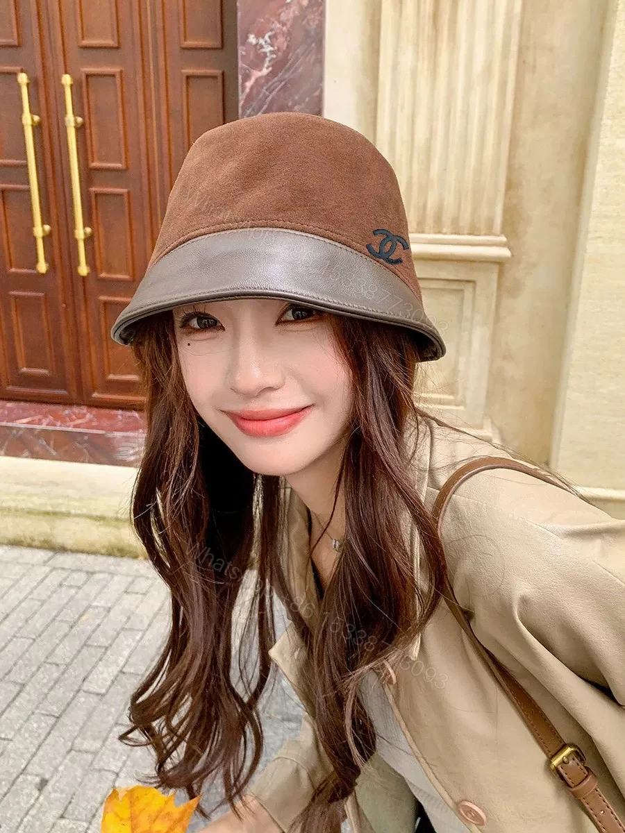View 4 of Suede-Luxe Bucket Hat with Leather Band – Modern Chic Minimalist Cap