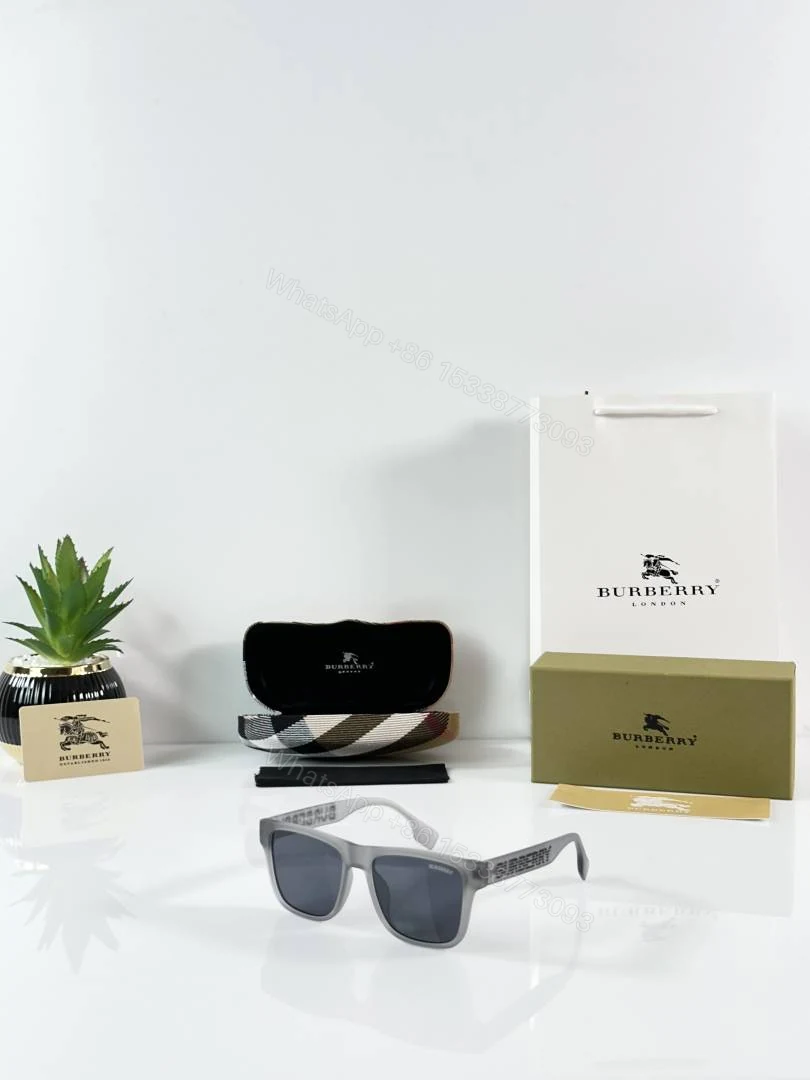 First Copy Burberry 4458 Grey Black Luxury Designer Sunglasses — view 1