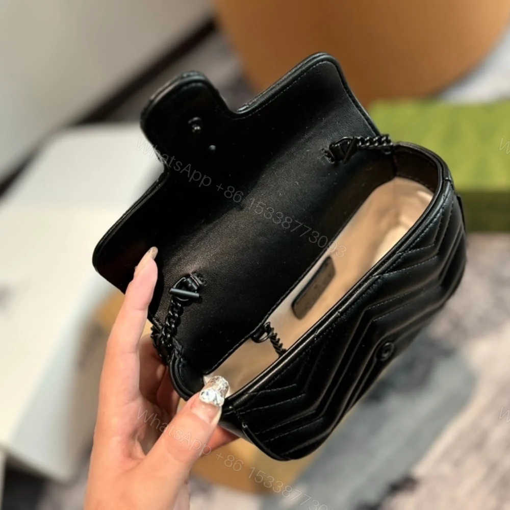 View 4 of Gucci GG Marmont Belt Bag Black 16Cm 699757 UM8KV 1000
