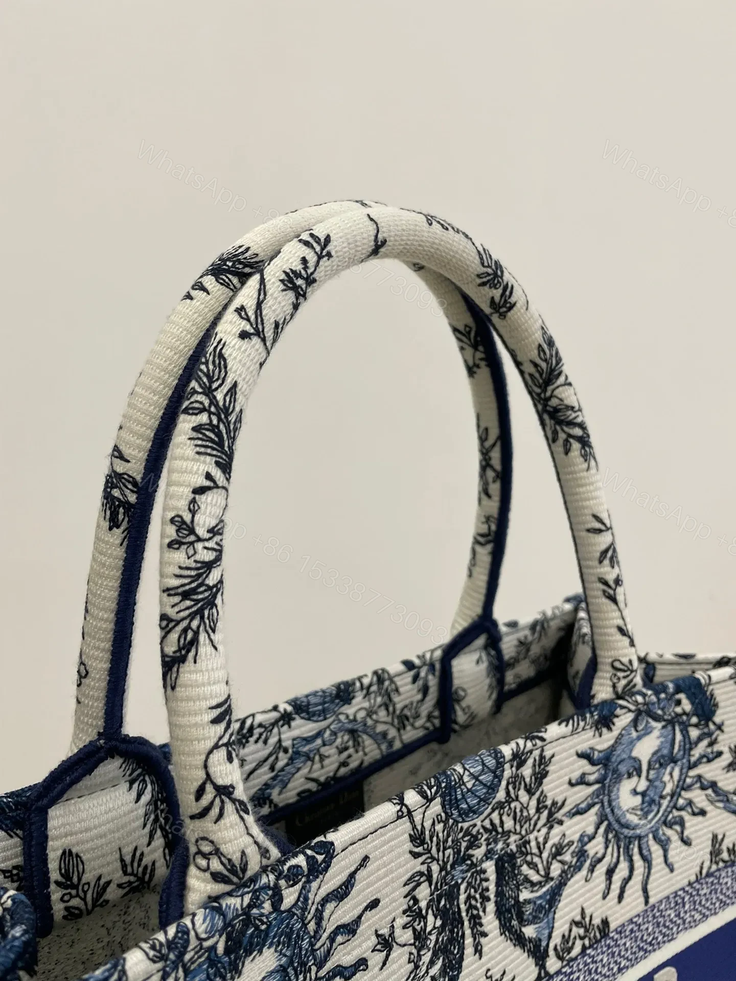 View 5 of Dior Book Tote Women’s Handbag Embroidered Fabric Size 36cm