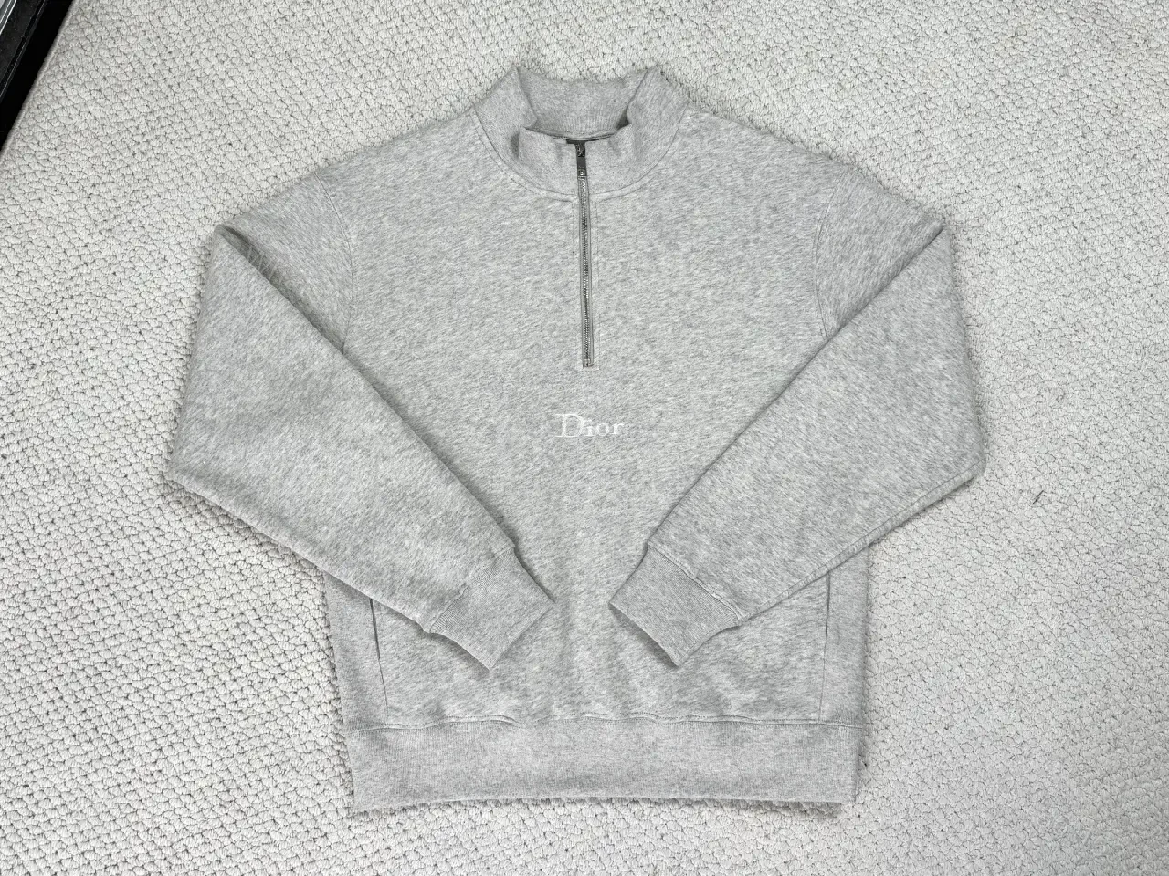 Cozy Fleece Zip Pullover: Minimalist Luxury, Gray, Unisex — view 1