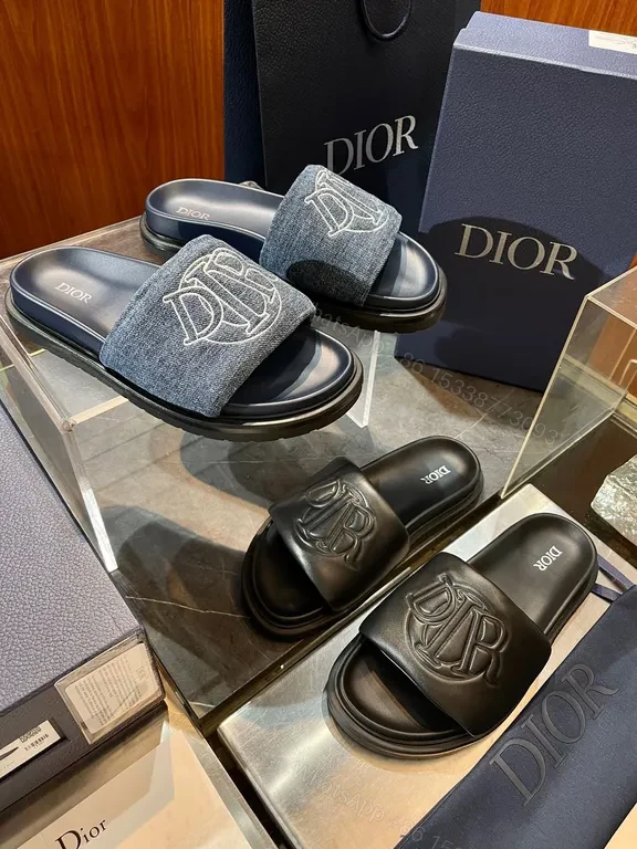 View 6 of Denim Monogram Luxe Slide: Everyday Couture Footwear