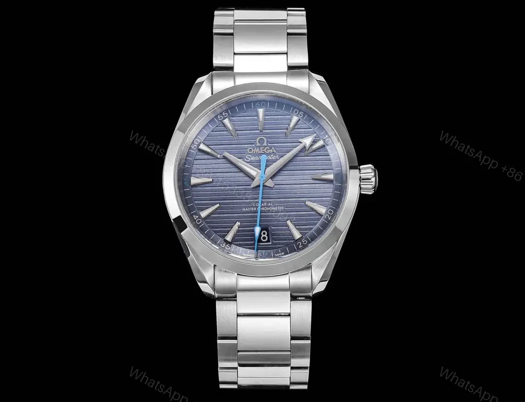 Omega Super Clone Seamaster Aqua Terra Blue Dial Steel Bracelet Premium 41MM OMEGA-AT41-BLU-SS — view 1