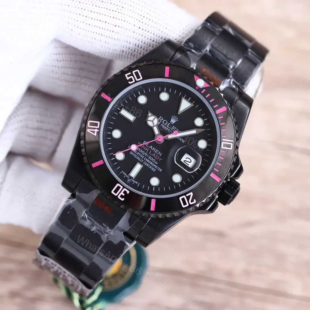 View 5 of Best Rolex Blaken Pink Submariner replica 40MM Black Oyster Bracelet Edition RLX-BLAKEN-PINK-SUBMARINER-40MM-BLACK-OYSTER