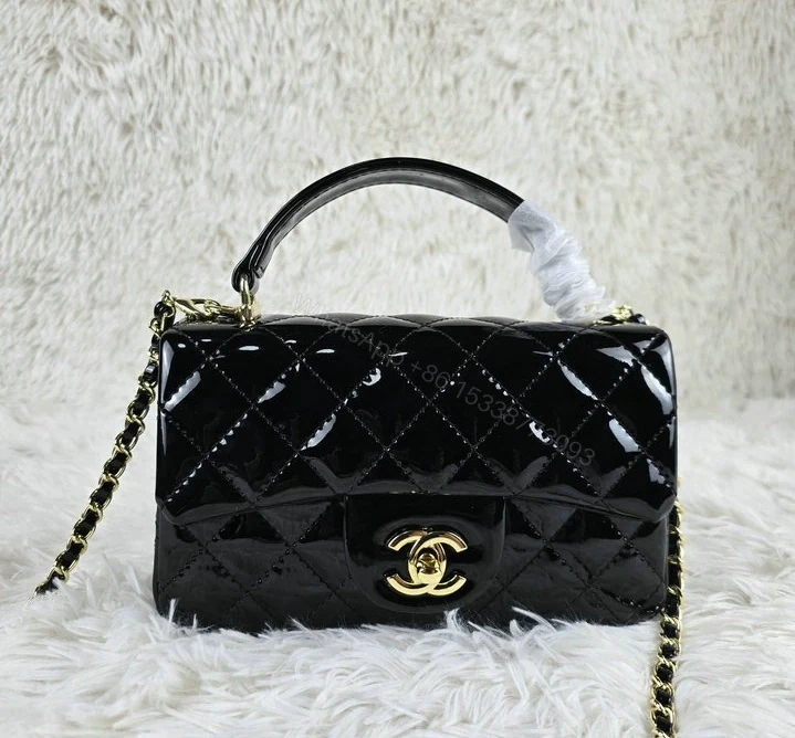 Chanel Classic Flap Bag With Top Handle Black A98765 — view 1