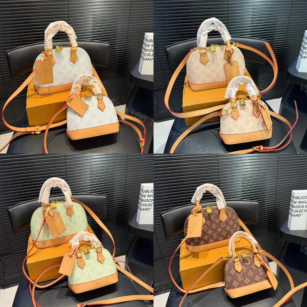 View 9 of Louis Vuitton Alma BB Monogram Origine Bleu Courrier 24Cm M27526