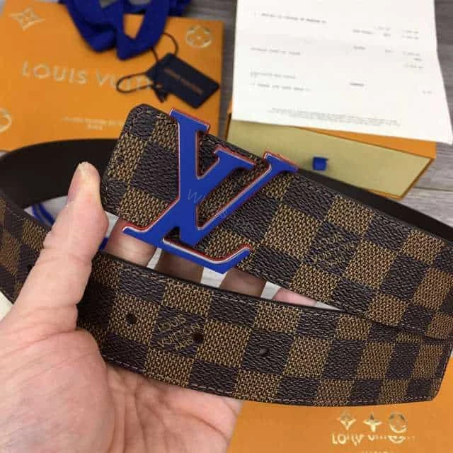 View 6 of LOUIS VUITTON INITIALES 40MM REVERSIBLE DAMIER EBENE CANVAS BELT – B85