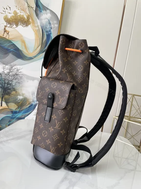 View 8 of Bold Monogram Backpack with Embroidered Accents â€” Everyday Luxury Backpack