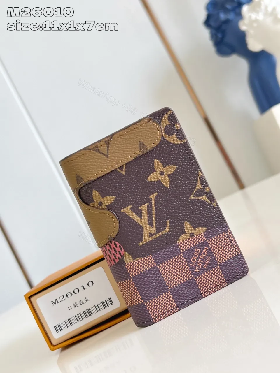 View 3 of Compact Monogram Card Wallet: Durable Luxury Everyday