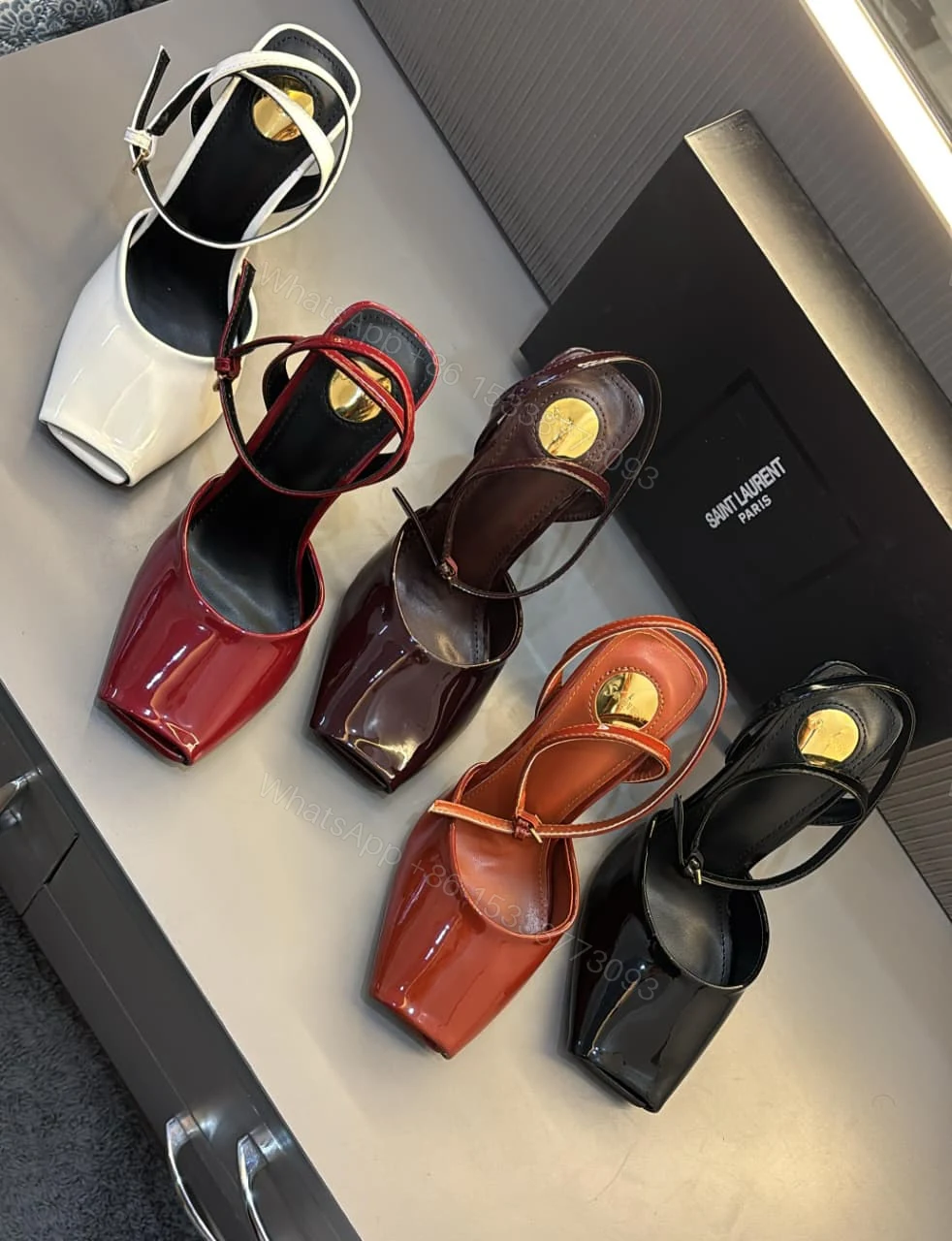 View 2 of BUY FIRST COPY YSL RETRO TRENDY HIGH-HEEL FOR WOMEN