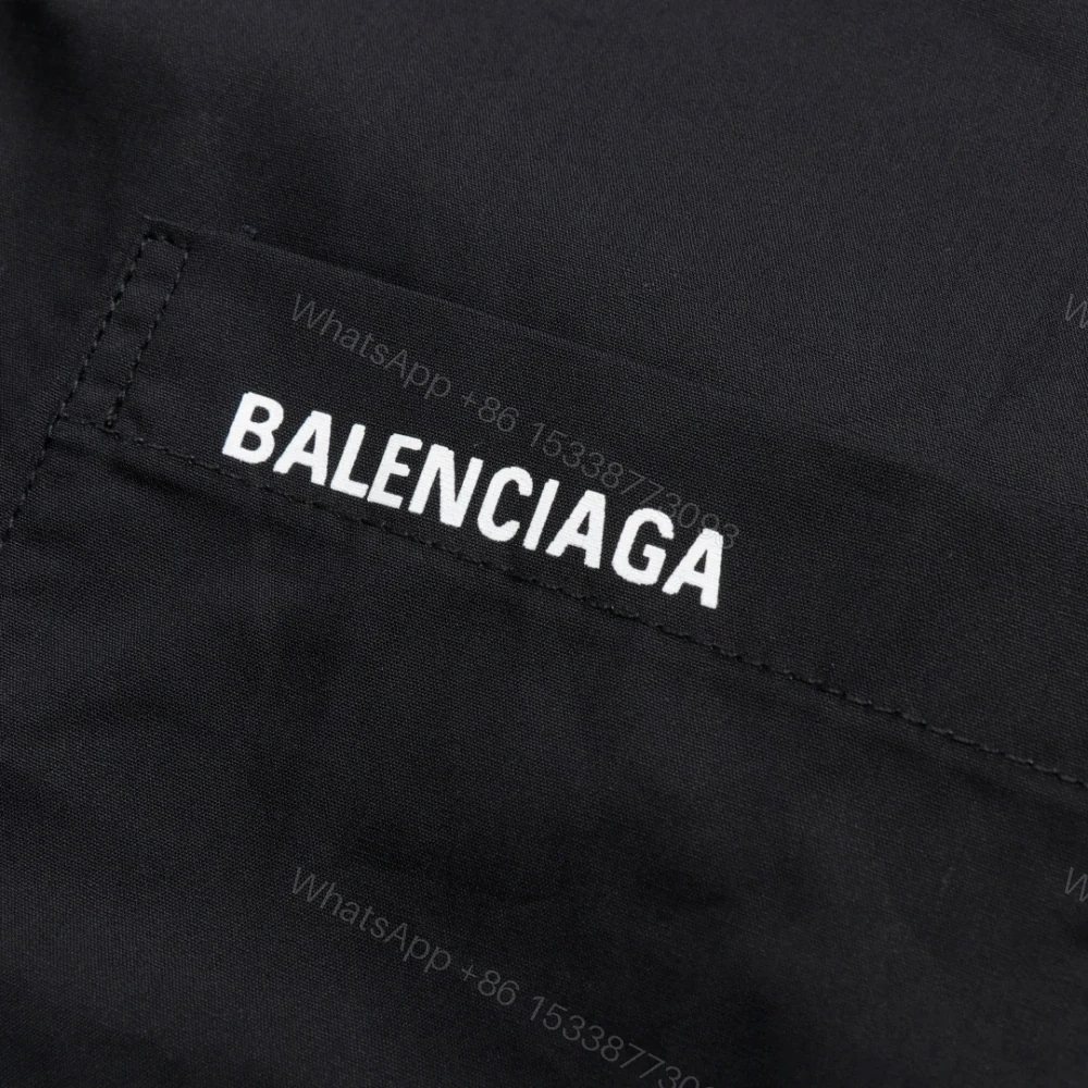 View 6 of 高仿Balenciaga*SS24系列725377歷代LOGO襯衫黑色