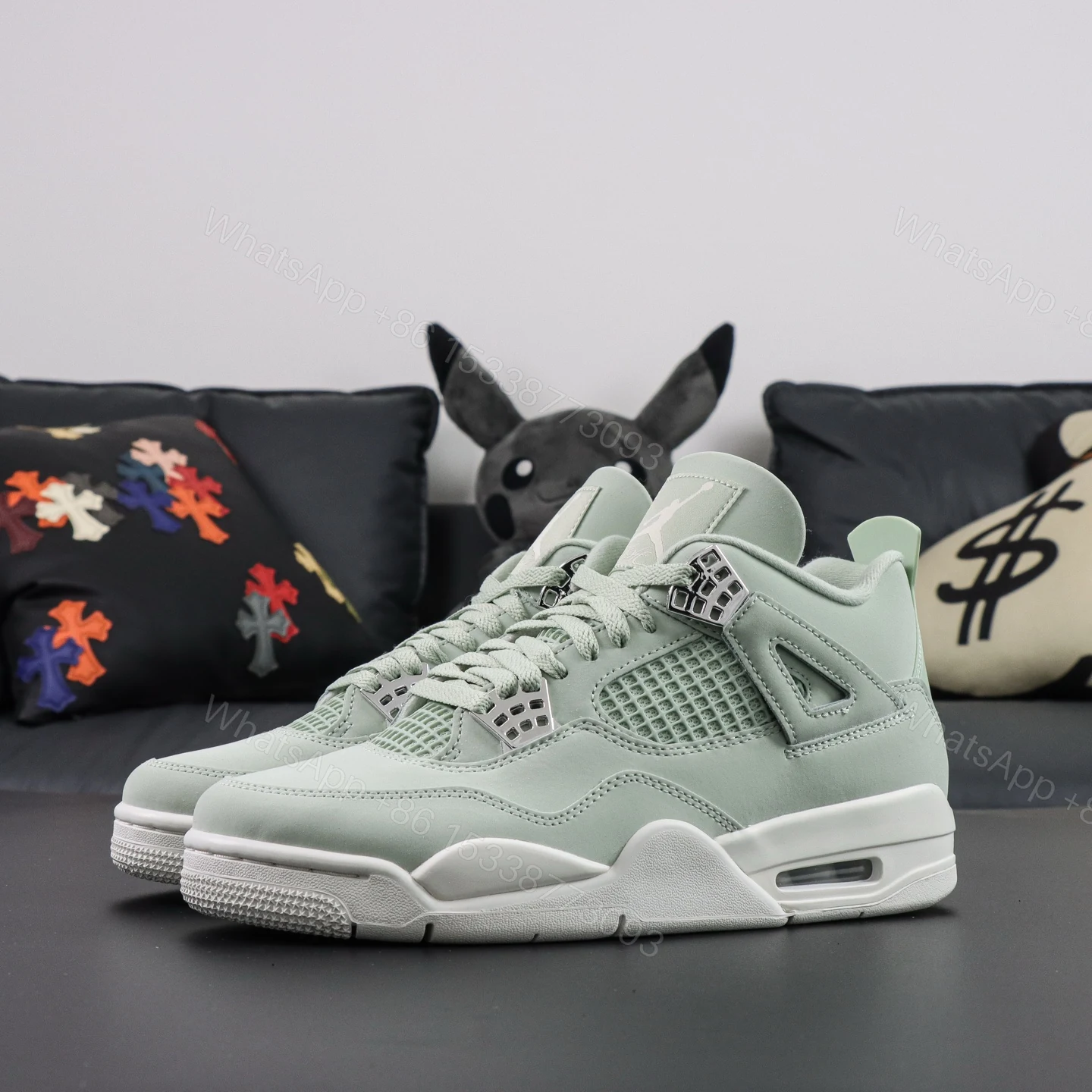 View 2 of Air Jordan 4 Retro Seafoam Sail Reps