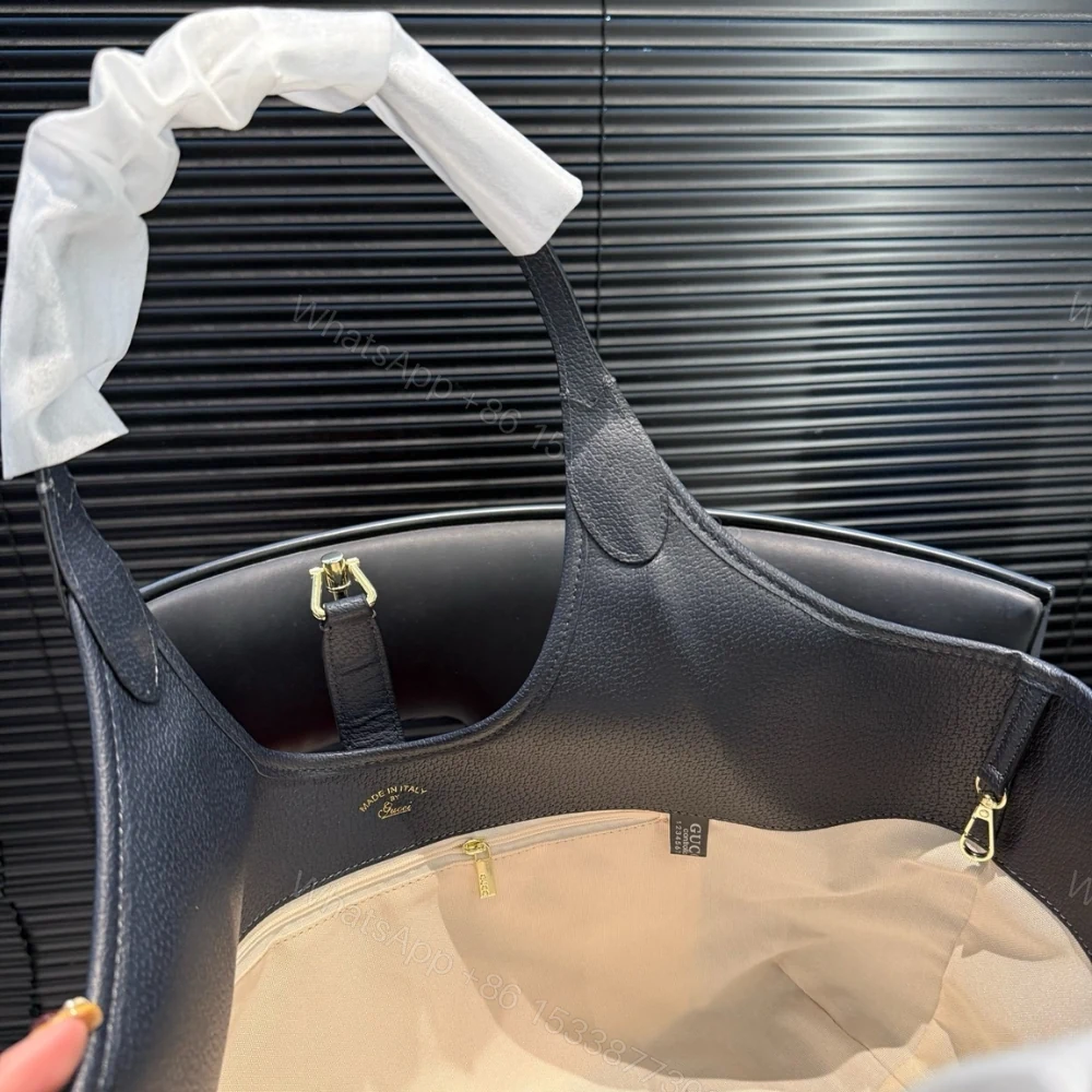View 8 of Gucci Mercato Medium Tote Bag Denim Navy Blue 36Cm