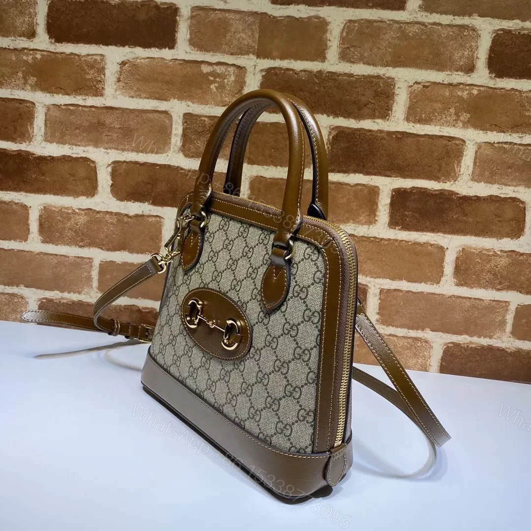 View 2 of Gucci GG Supreme Canvas Horsebit 1955 Small Top Handle Bag