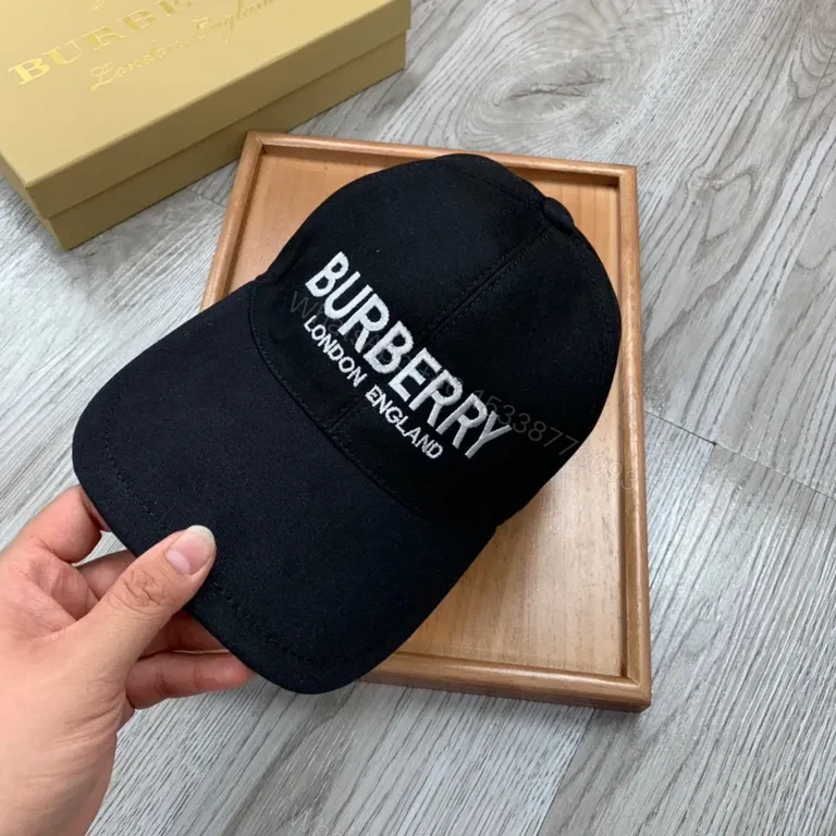 View 8 of Burberry Black Cap â€” Embroidered Luxury, Everyday Style