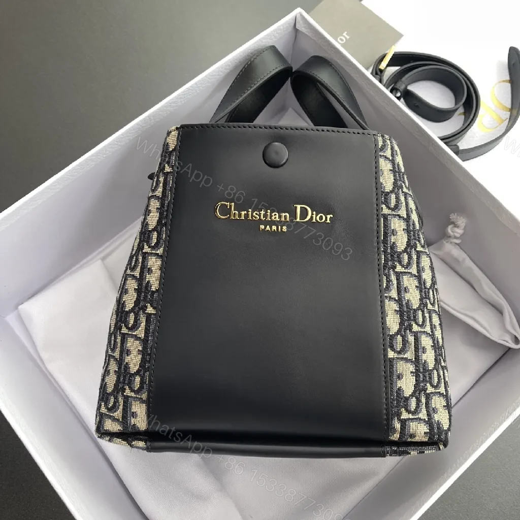 View 4 of Black Leather Mini Crossbody: Signature Monogram Compact Bag