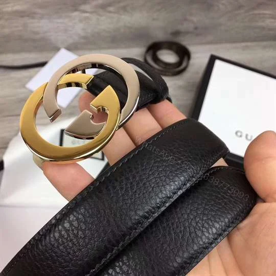 View 7 of GUCCI BELT WITH INTERLOCKING G BUCKLE – B36
