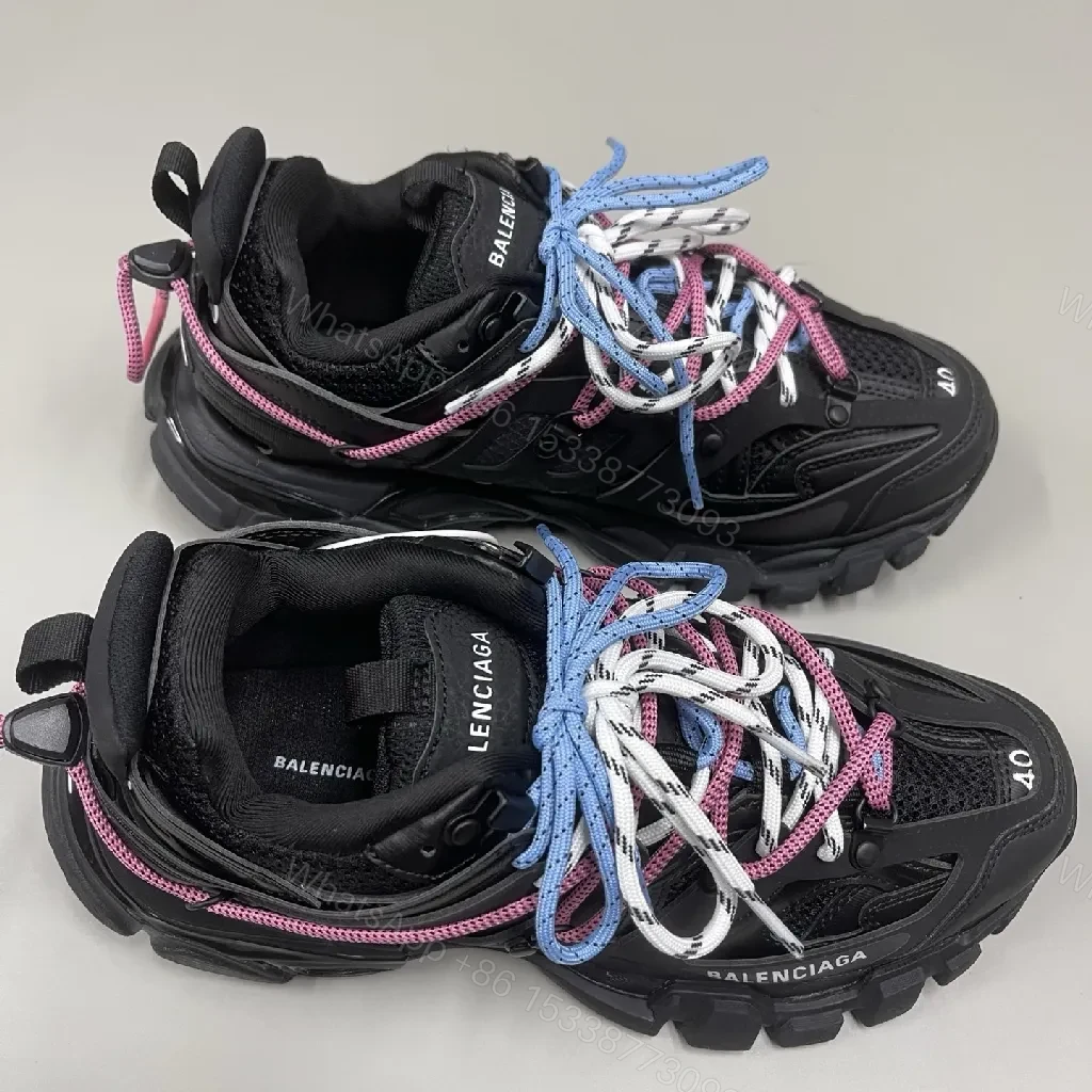 Bold Textured Sneakers: Multi-Tone Luxury Streetwear Sneaker — view 1