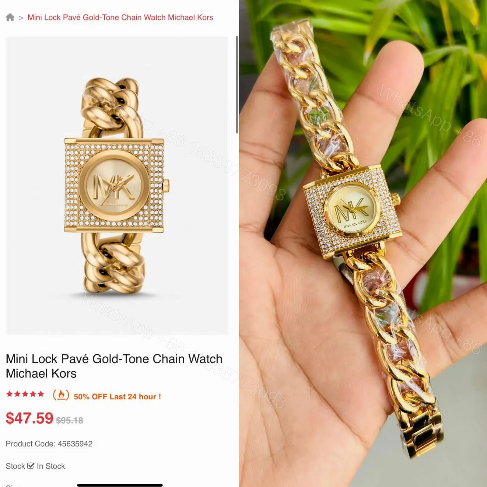 View 2 of Michael Kors Lennox crystals Gold