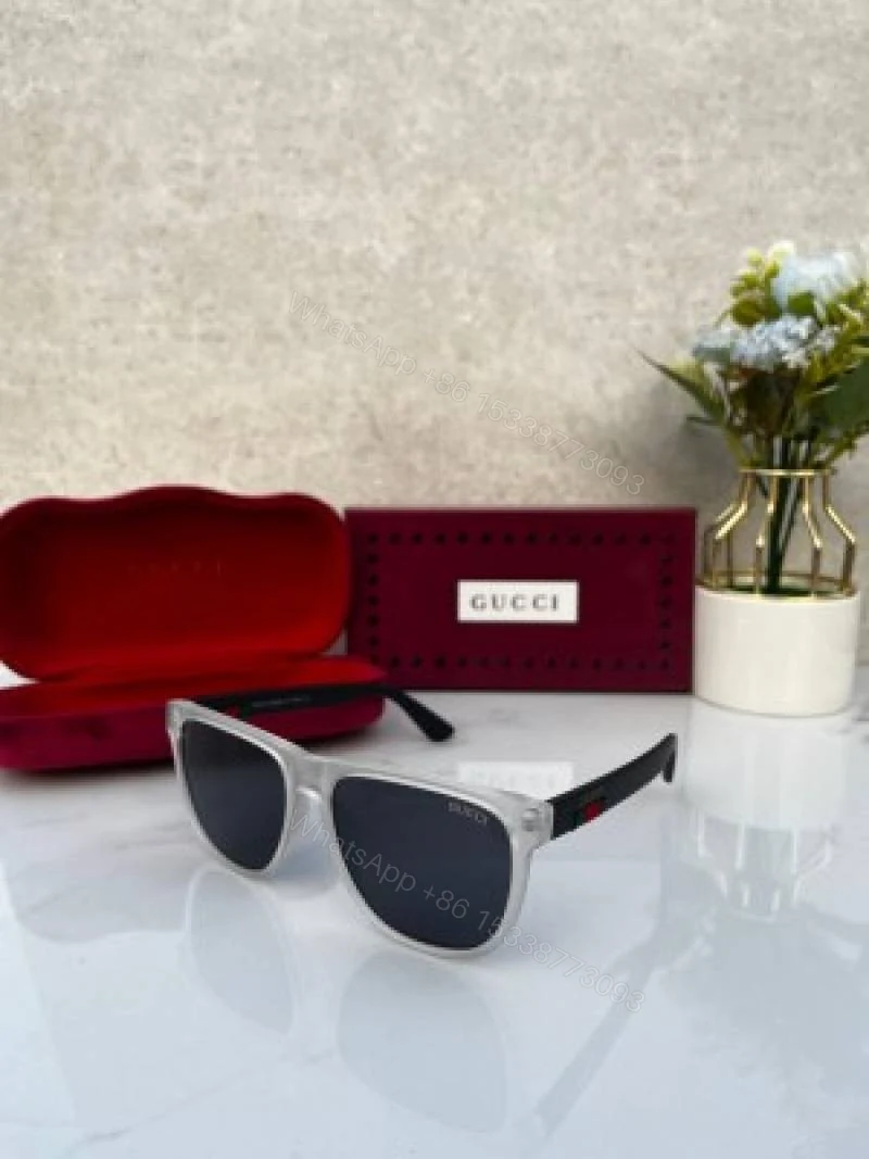 First Copy Gucci Transparent 3016 White Black Sunglasses — view 1