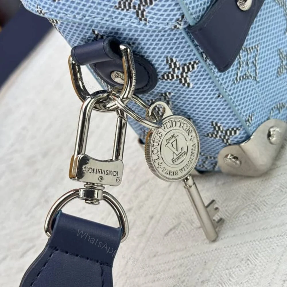 View 8 of Louis Vuitton Soul Trunk Box Bag Blue 19Cm M15035