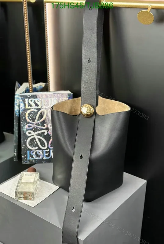 View 12 of Loewe Red Pebble Bucket Bag with Calfskin RA288