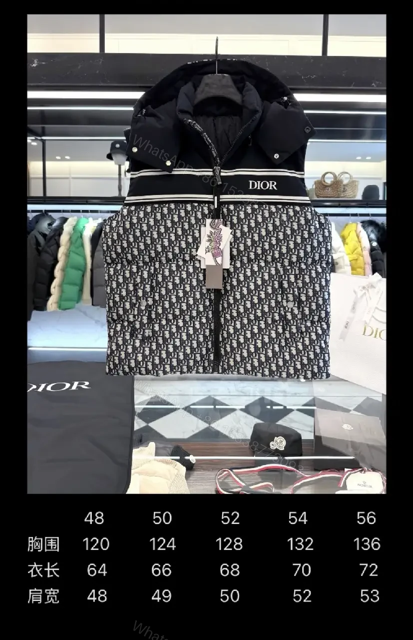 View 8 of Bold Monogram Puffer Jacket: Luxe Graphic Warmth, 2-Tone Panel