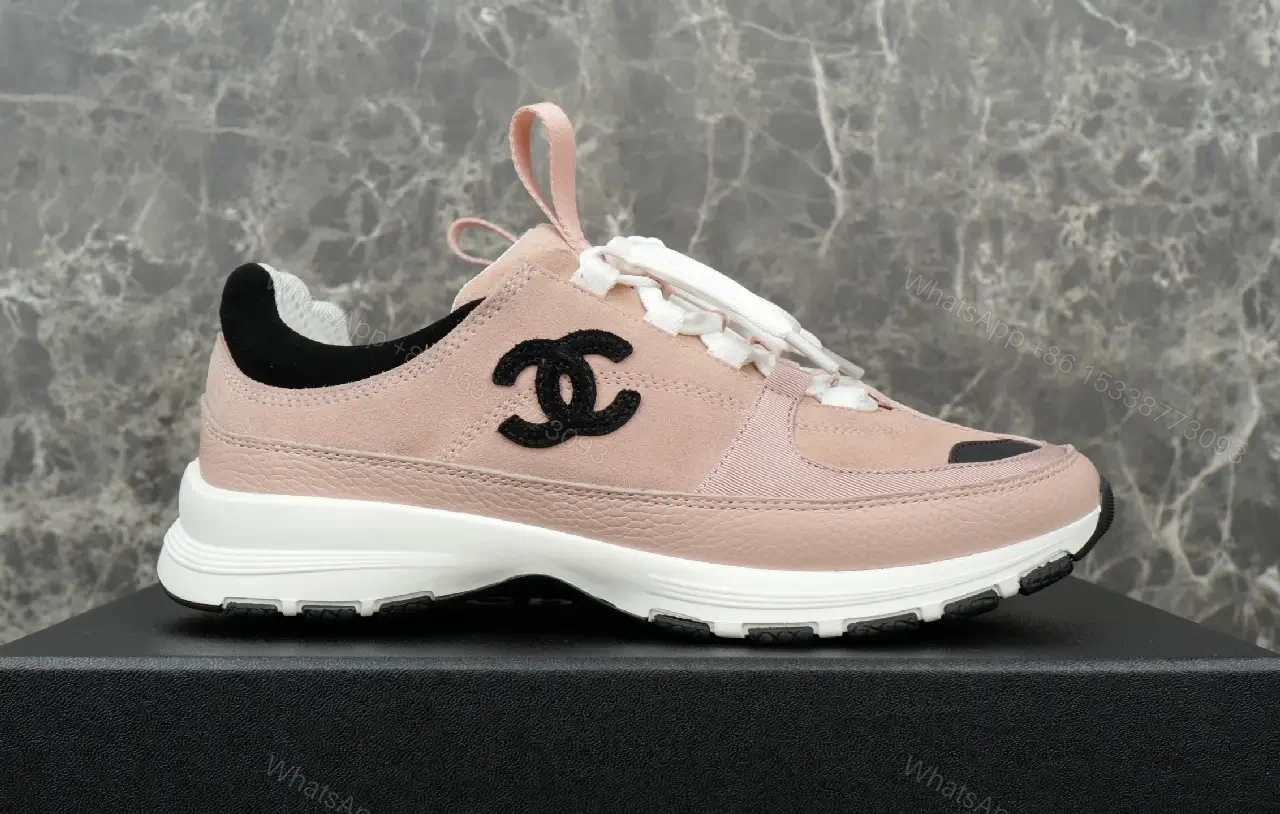View 5 of Pink & Black Suede-Accent Luxe High-Top Sneakers with Cushioned Sole