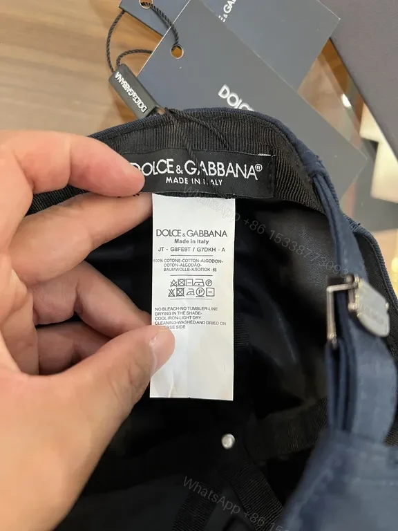 View 6 of Deep Navy Dolce & Gabbana Cap: Luxury Cotton Baseball Hat
