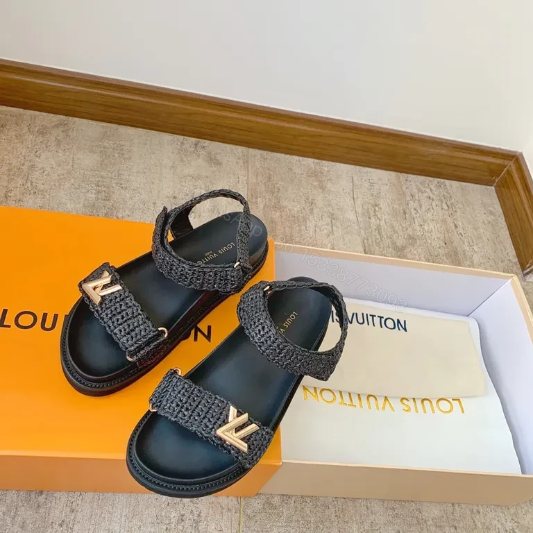 View 7 of Charcoal Woven Sandal - Gold LV-Accent, Cushioned Footbed