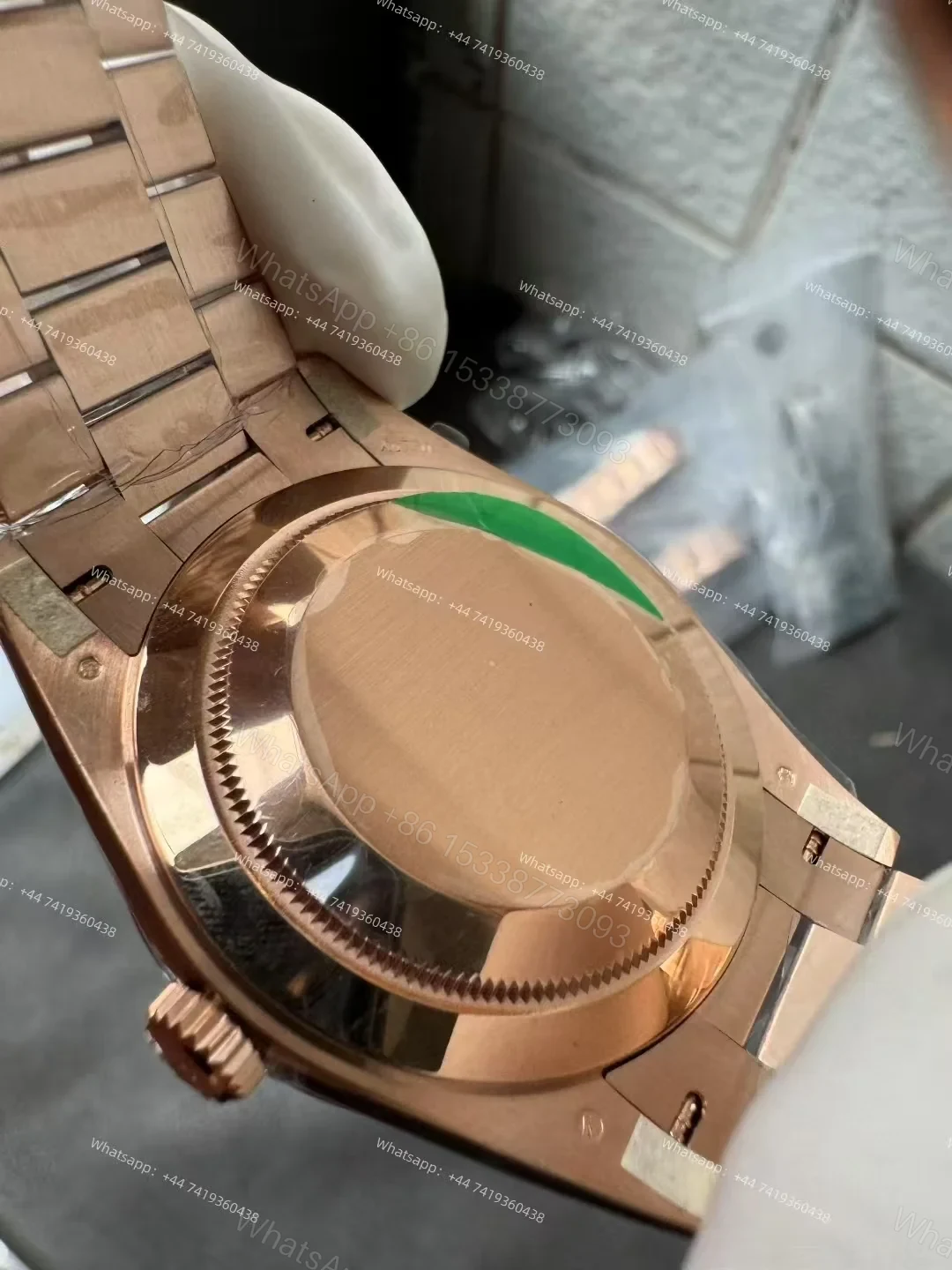 View 9 of Rolex Day-Date M228235-0001 1:1 Replica Rose Gold Dial 40MM 3255 Movement Presidential Bracelet Super Clone Watch