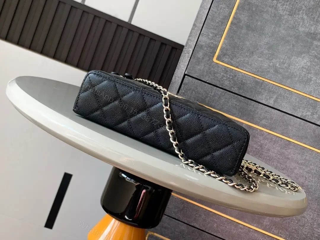 View 7 of Quilted Black Leather Shoulder Bag — Compact Luxury Day-to-Night