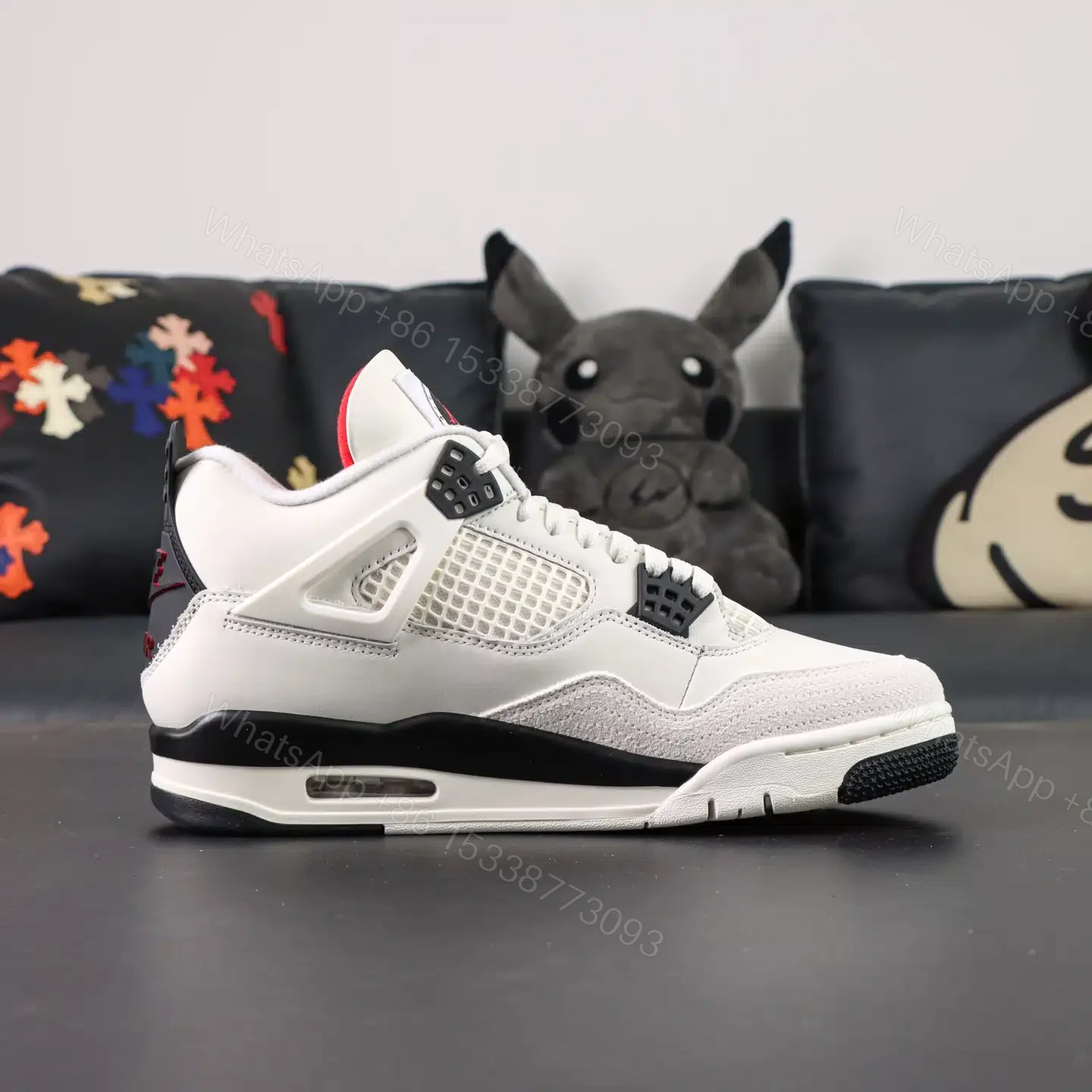 View 2 of Air Jordan 4 “Flight Club” Sail/Black-University Red 2026