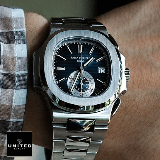View 6 of Patek Nautilus Blue Silver Replica