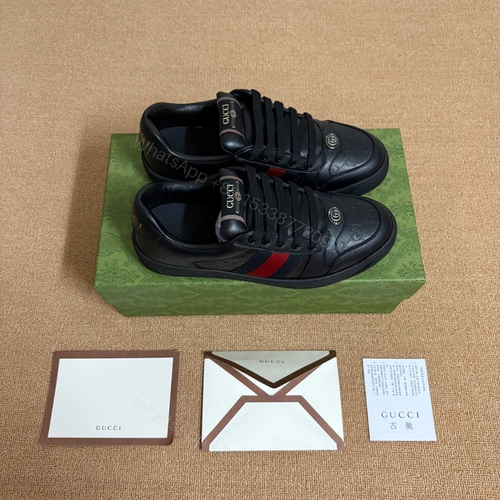 View 3 of Gucci Men Screener Sneaker Black