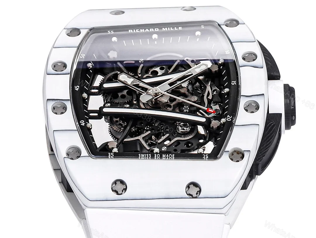 View 4 of Richard Mille RM35-02 Rafael Nadal Automatic Skeleton Watch NTPT Carbon Fiber Black Red Track Dial RMAL1 Movement Premium Edition