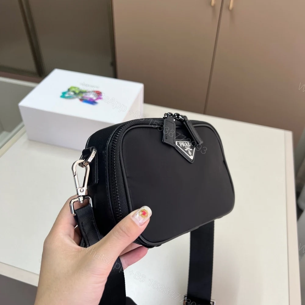 View 3 of Prada Brique Re Nylon And Saffiano Bag Black 20Cm