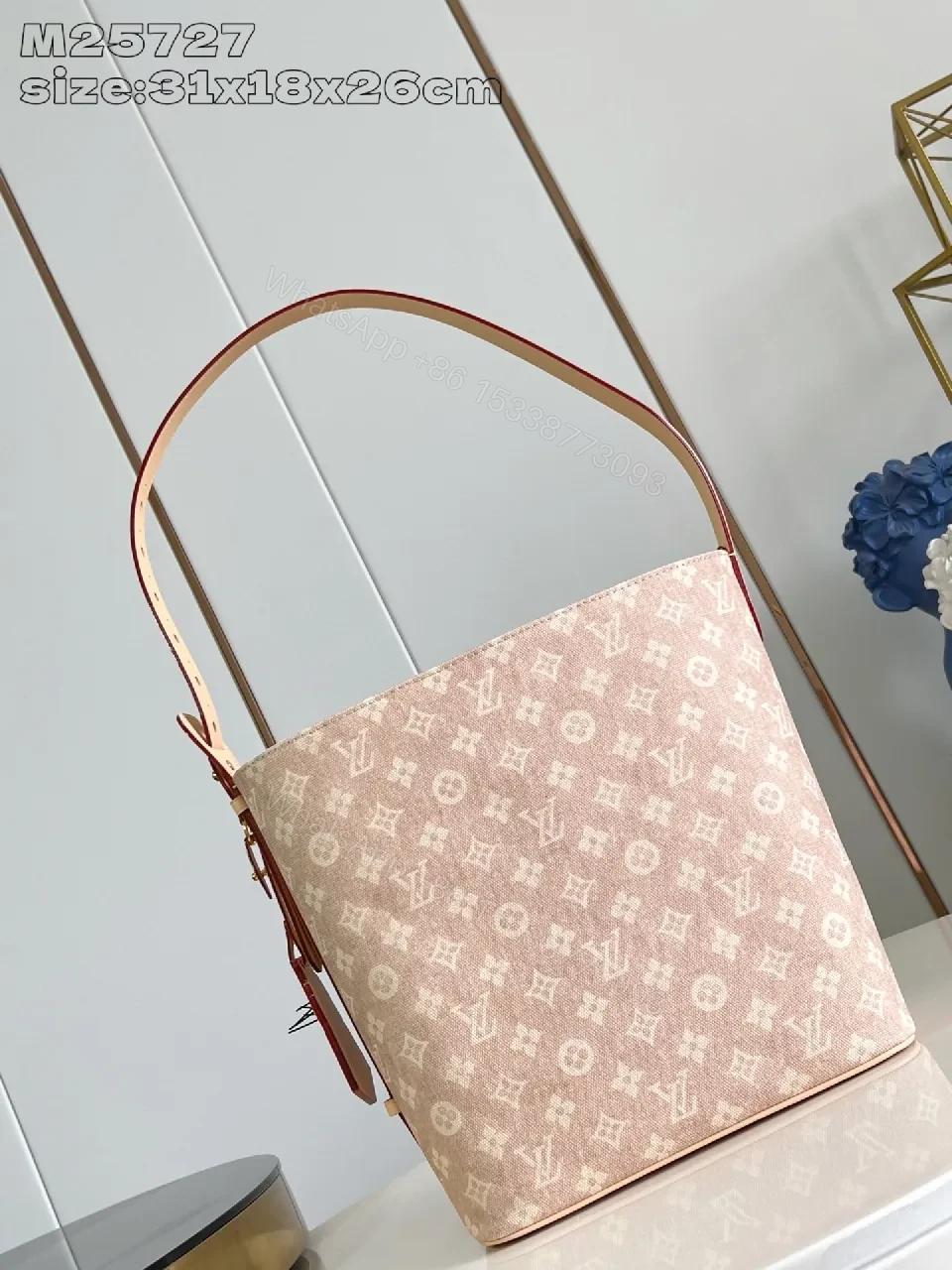 View 4 of Soft Pink Monogram Tote: Modern Luxe, Everyday Ready