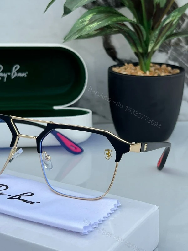 View 5 of Ray-Ban X Ferrari Aviator Black-Gold Blue