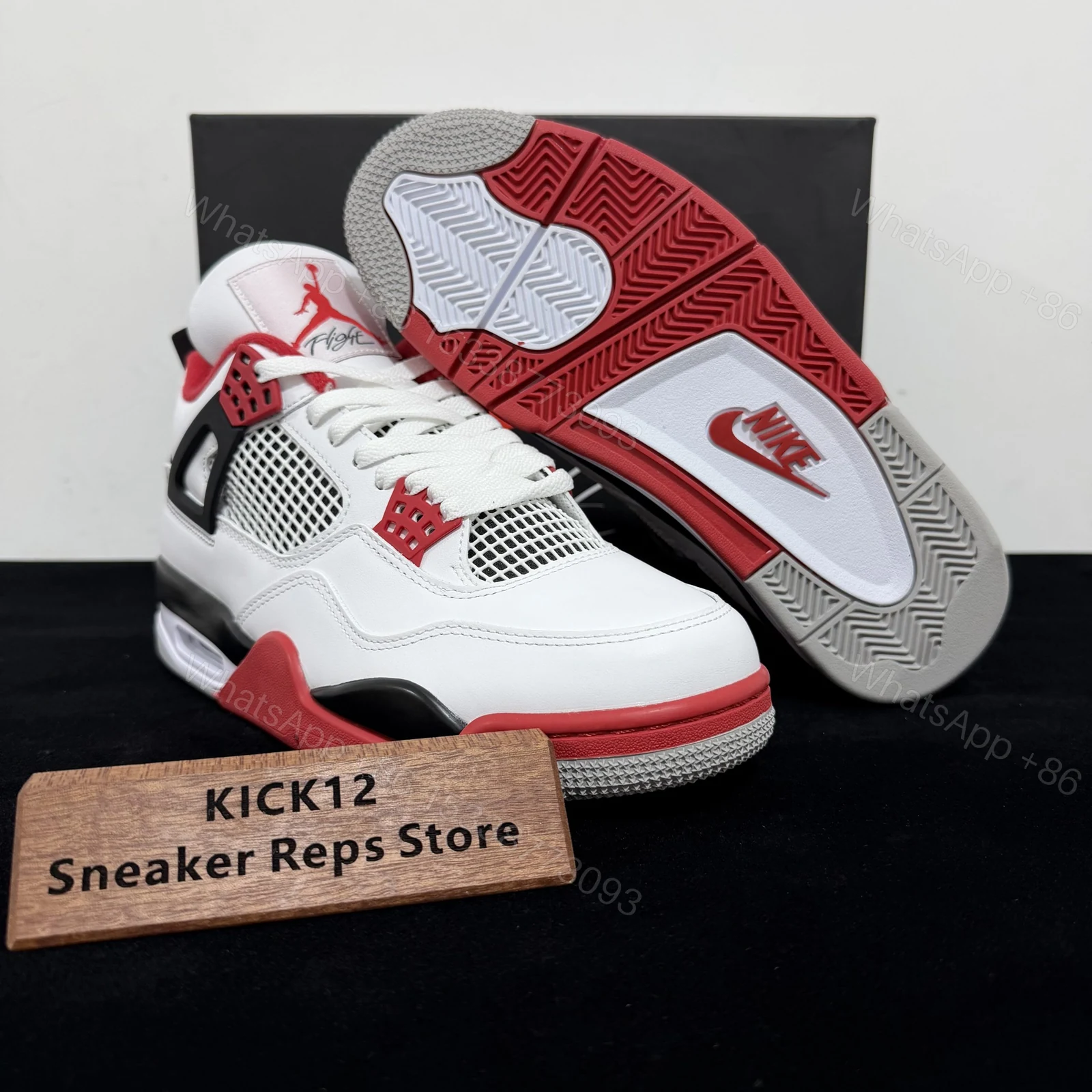 View 3 of Air Jordan 4 Retro Fire Red Reps