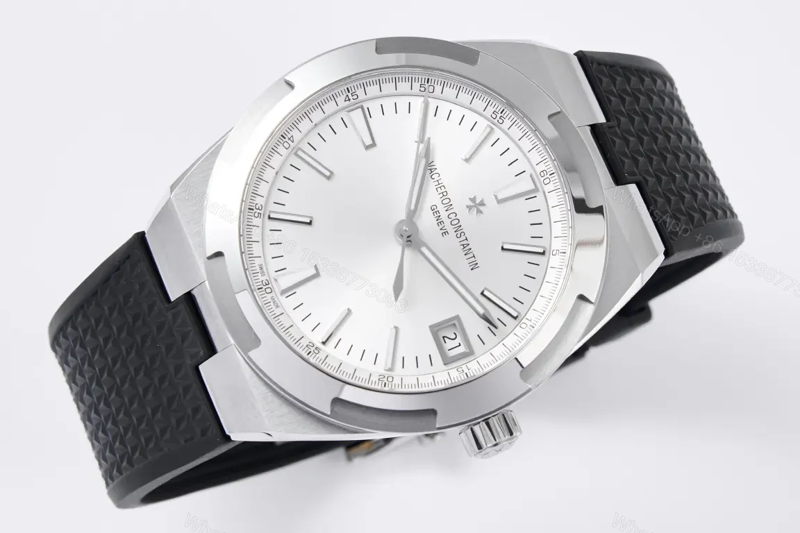 View 4 of 8F Factory Vacheron Constantin Overseas 4500V Series Stainless Steel Watch – Silver Dial, Black Rubber Strap, 41MM Case, Automatic Movement with 60-Hour Power Reserve