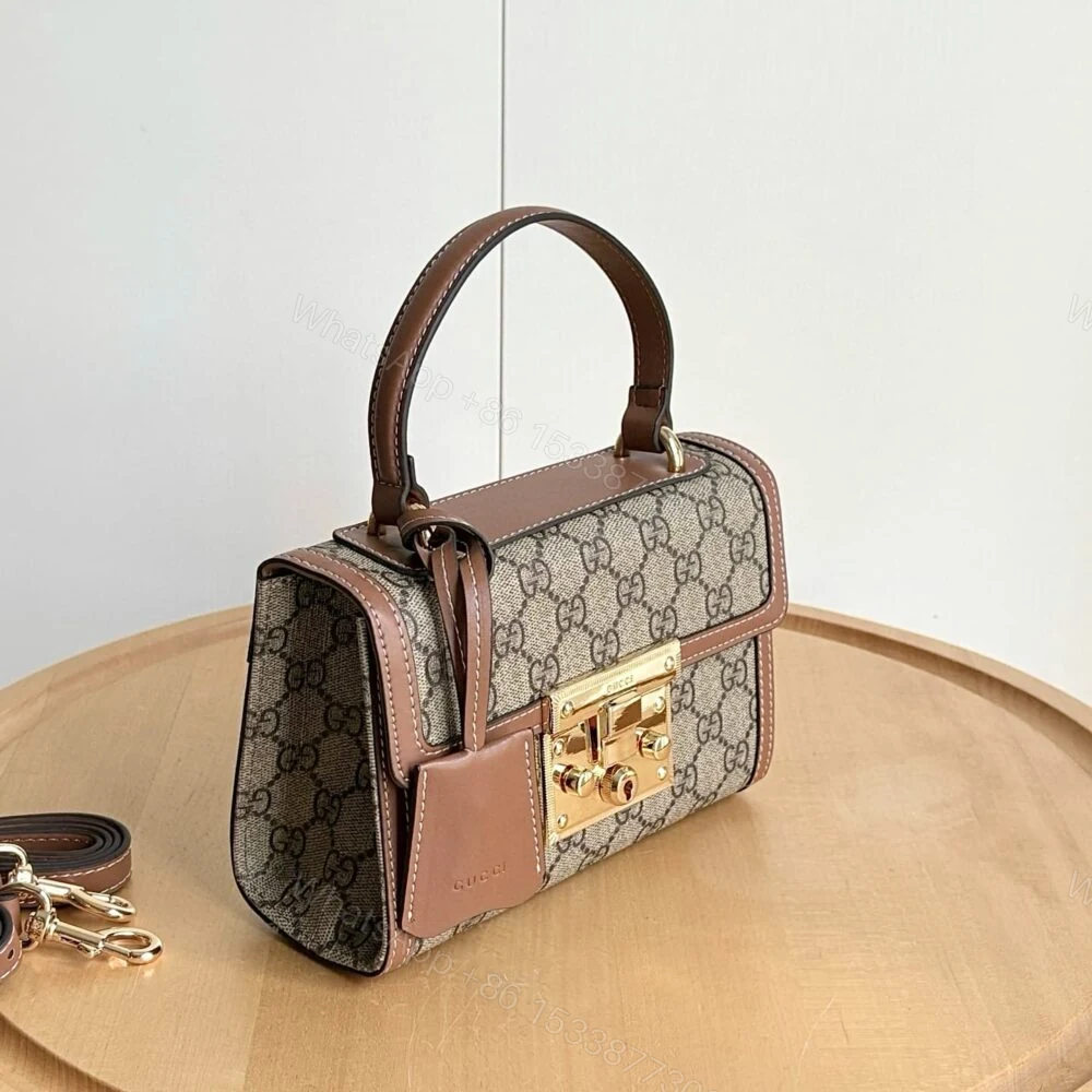 View 3 of Gucci Padlock Small Top Handle Bag Brown 20Cm 838999 FAD6L 9758