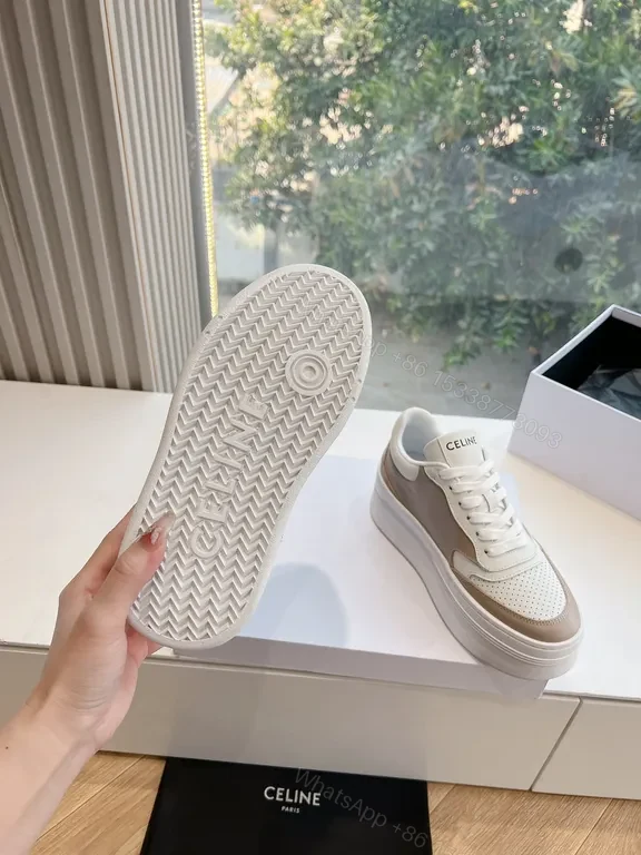 View 8 of Minimalist Luxury Sneakers: Celine-Inspired, Leather, Perforated, Everyday Comfort
