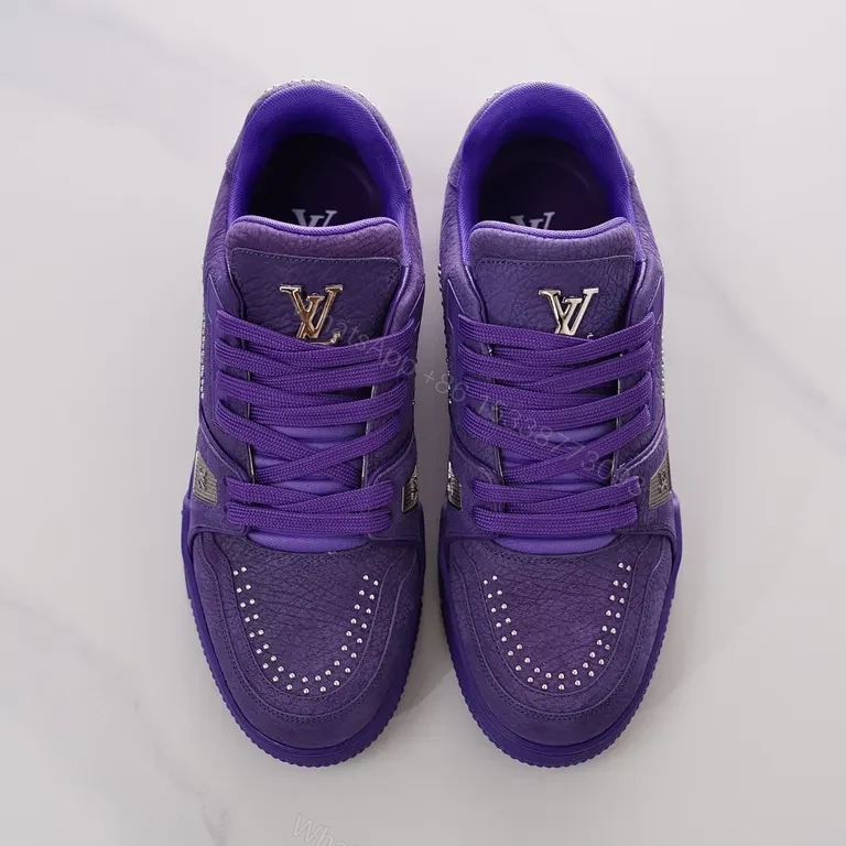 View 2 of Bold Violet Suede Sneaker: Luxe Streetwear Comfort