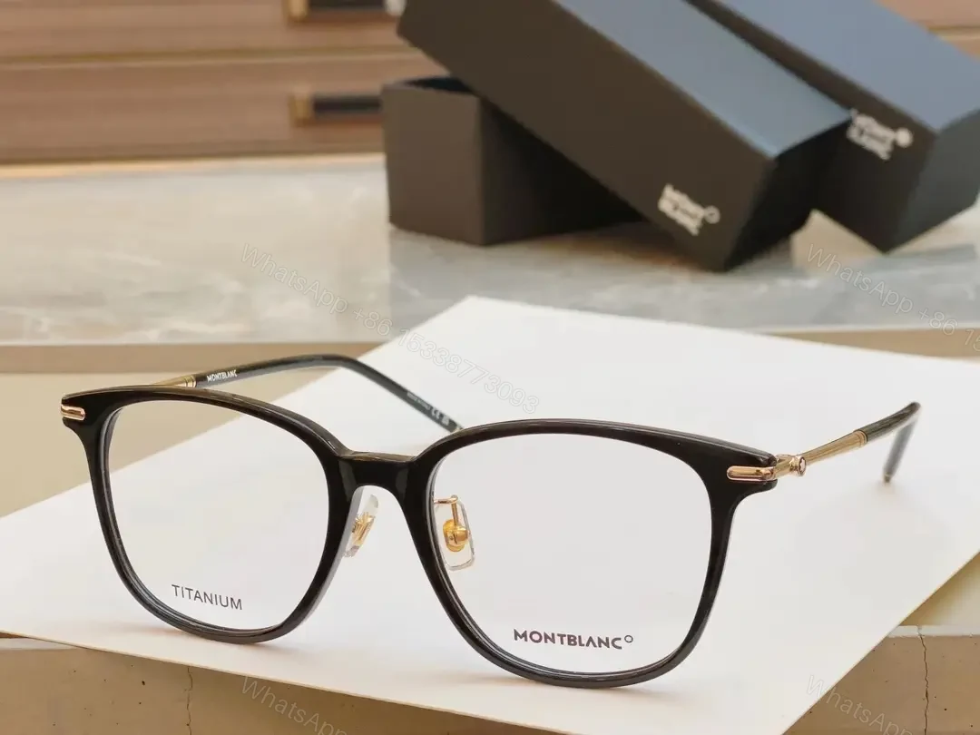 View 5 of Bold Titanium Glasses: Black & Gold, Modern Round-Square Frame