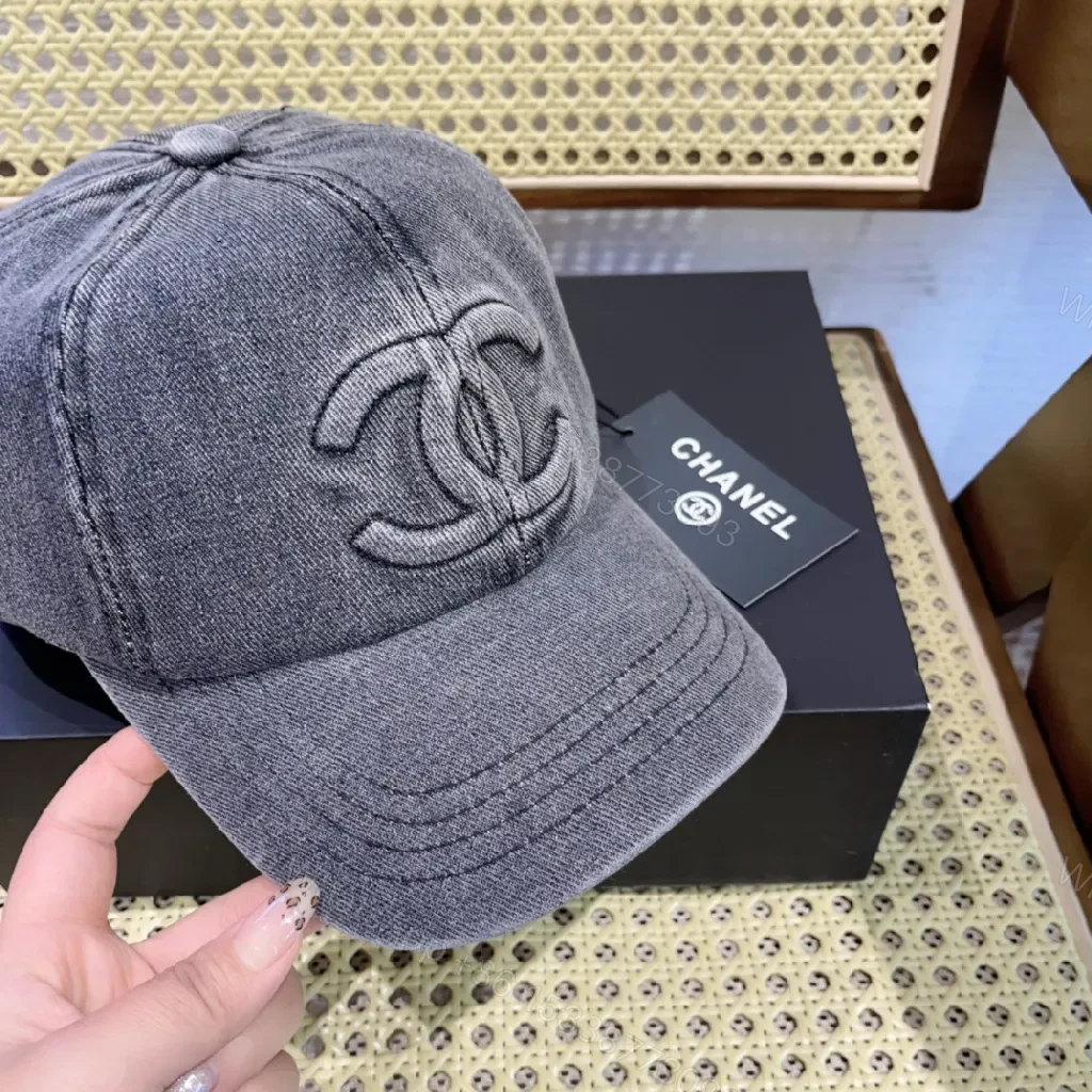 View 2 of Denim-Texture Cap: Subtle Luxury Everyday Confidence